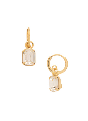 Sorrelli Octavia Huggie Hoop Earrings - Bright Gold Crystal - Gabrielle's Biloxi