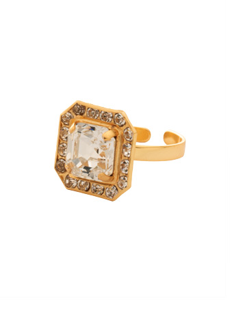 Sorrelli Autumn Cocktail Ring - Bright Gold Crystal - Gabrielle's Biloxi