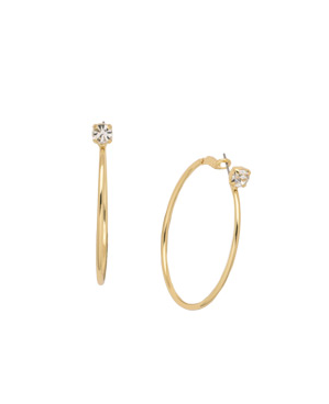 Sorrelli Mini Serafina Hoop Earrings - Bright Gold Crystal - Gabrielle's Biloxi