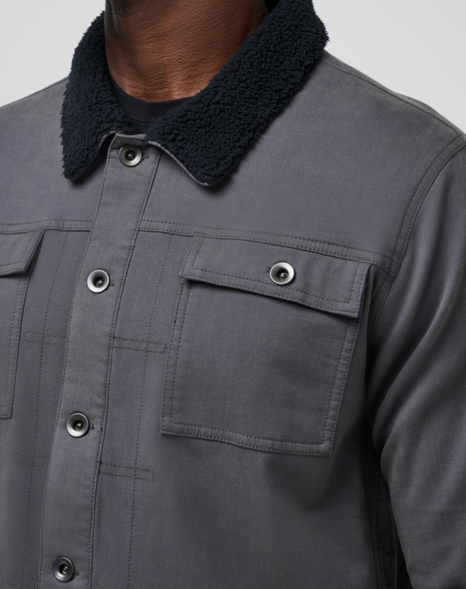 Travis Mathew Cloud Denim Sherpa - Grey Pinstripe - Gabrielle's Biloxi