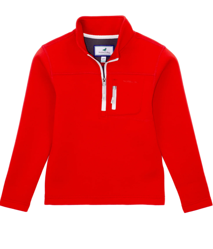 Kids Properly Tied Arctic Pullover - True Red - Gabrielle's Biloxi
