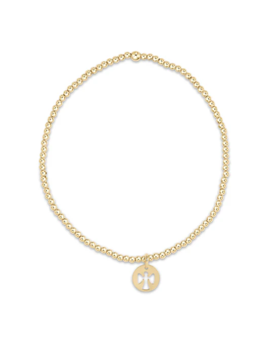 egirl Classic Gold 2mm Bead Bracelet - Guardian Angel - Gabrielle's Biloxi