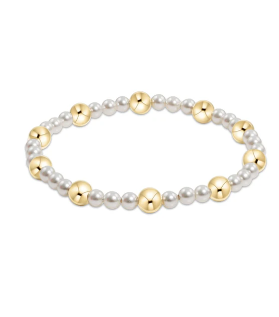 ENewton Pearl Sincerity Pattern 4mm Bead Bracelet - 6mm Gold - Gabrielle's Biloxi