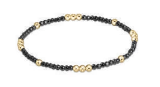 ENewton Worthy Pattern 2mm Bead Bracelet - Faceted Hematite - Gabrielle's Biloxi