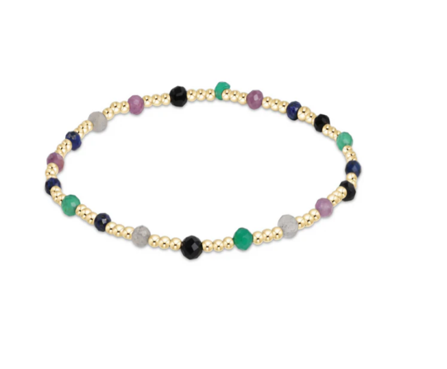 ENewton Gemstone Gold Sincerity Pattern 3mm Bead Bracelet - Hot Mess Fall Winter - Gabrielle's Biloxi