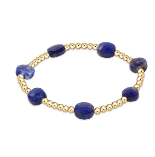ENewton Admire Gold 3mm Bead Bracelet - Lapis - Gabrielle's Biloxi