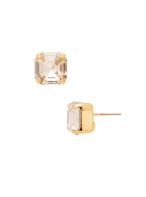 Sorrelli Kirby Stud Earrings - Bright Gold Crystal - Gabrielle's Biloxi