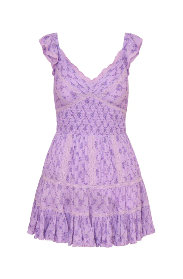 Love Shack Fancy Presline Dress - Lilac Dream - Gabrielle's Biloxi