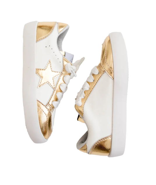 Girls Gold Star Sneakers - Gabrielle's Biloxi