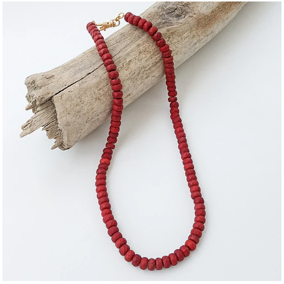 Rondelle 18" Swivel Clasp Necklace - Rust - Gabrielle's Biloxi