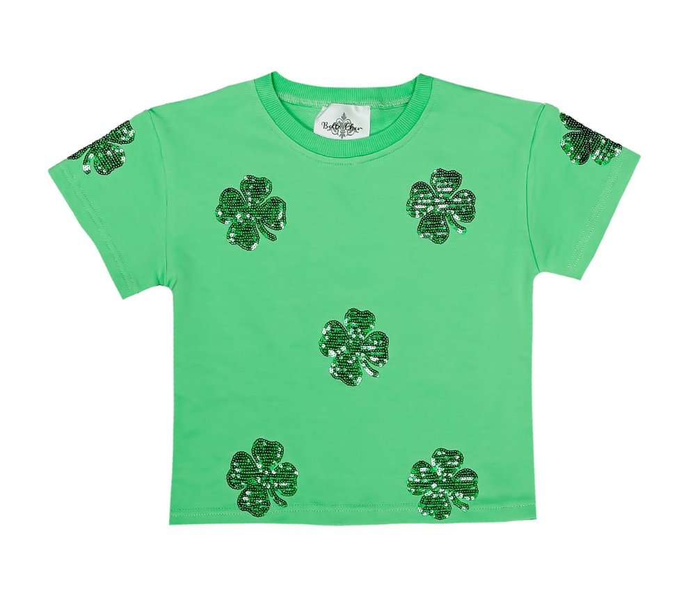 Girls Green Clover Top - Gabrielle's Biloxi