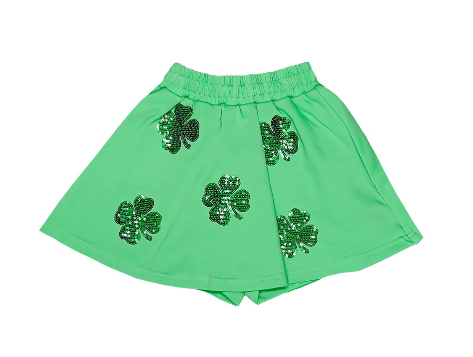 Girls Green Clover Skort - Gabrielle's Biloxi