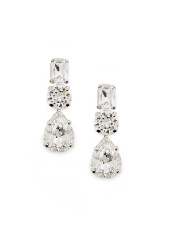 Sorrelli Polished Pear Dangle Earrings - Rhodium Crystal - Gabrielle's Biloxi