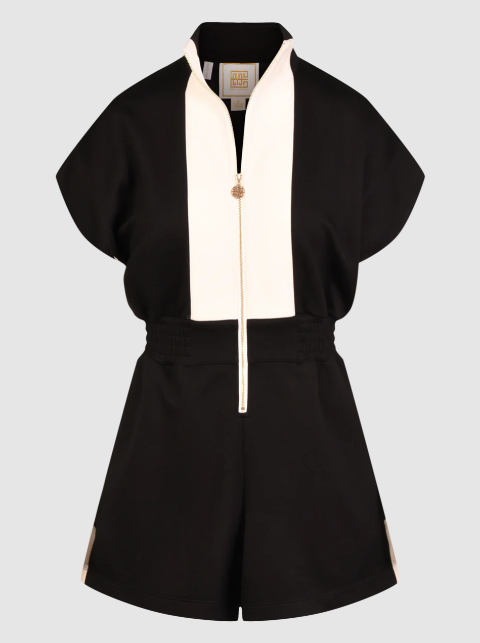 Emily McCarthy Poppy	Romper - Black Sand - Gabrielle's Biloxi