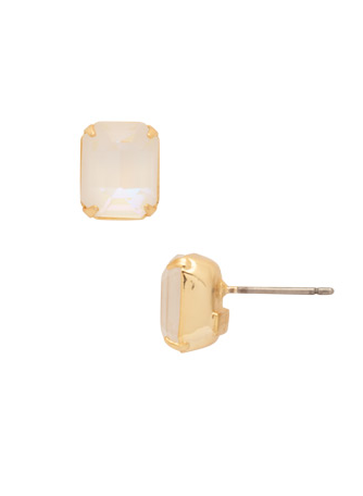 Sorrelli Octavia Stud Earrings - Bright Gold Ultra White - Gabrielle's Biloxi