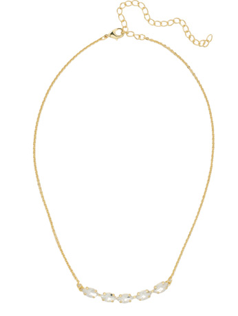 Sorrelli Clarissa Repeating Tennis Necklace - Bright Gold Crystal - Gabrielle's Biloxi