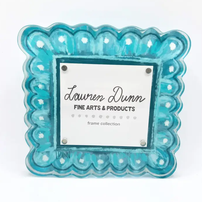 Teal Scallops Acrylic Frame