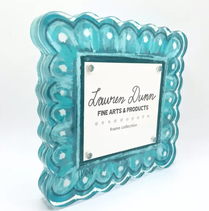 Teal Scallops Acrylic Frame - Thumbnail 2