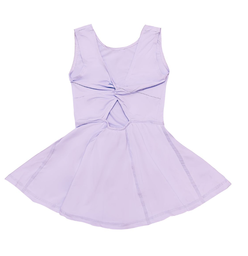 Girls Purple Twist Back Dress - Gabrielle's Biloxi