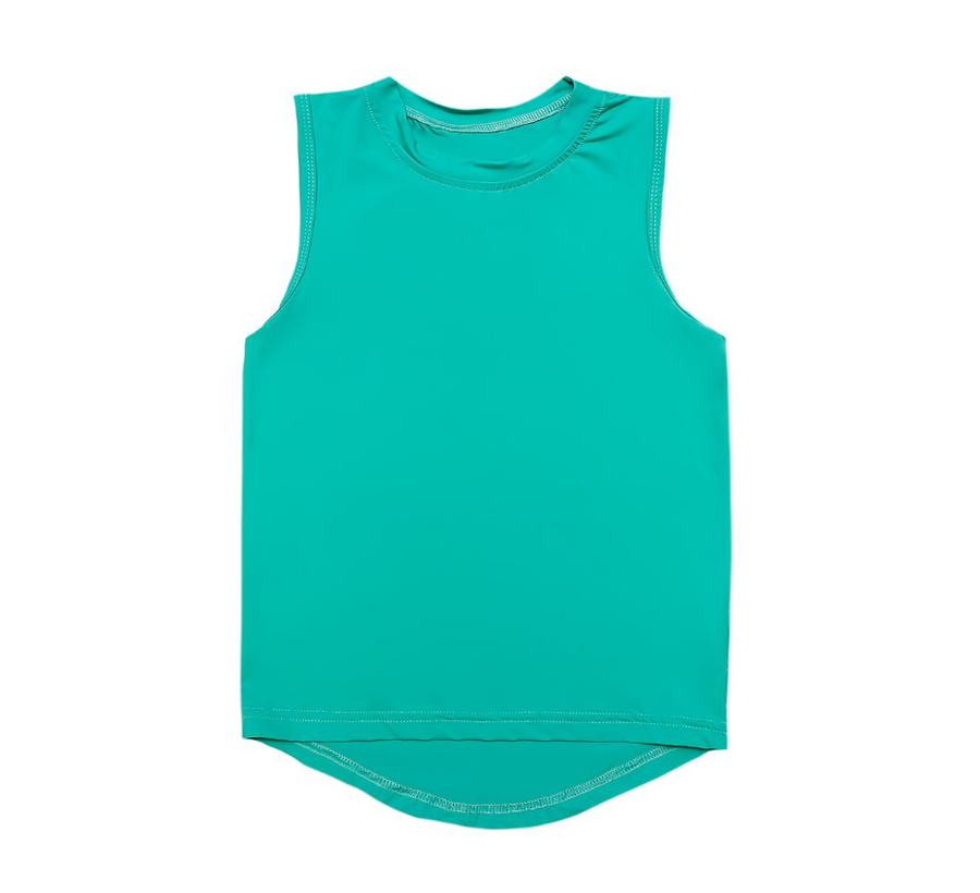 Girls High Low Tank - Teal - Gabrielle's Biloxi
