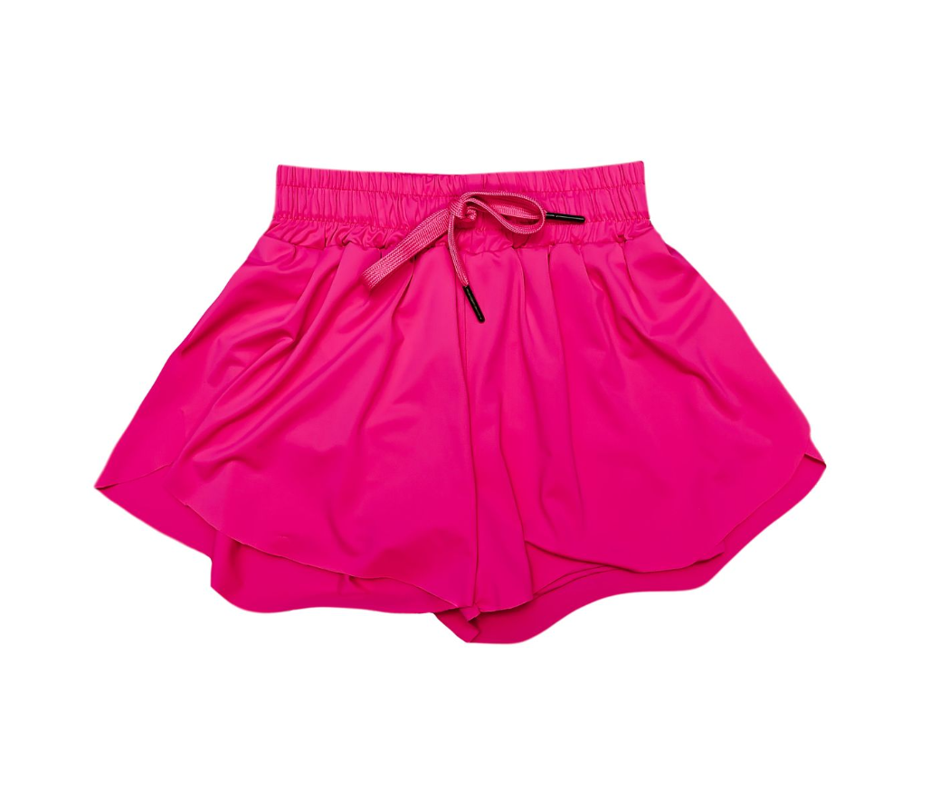 Girls Butterfly Shorts - Neon Pink - Gabrielle's Biloxi
