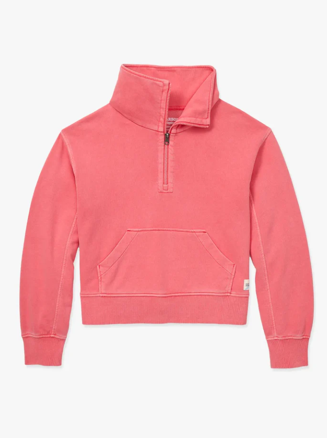 Fair Harbor Womens The Saltaire Half-Zip - Papaya - Gabrielle's Biloxi