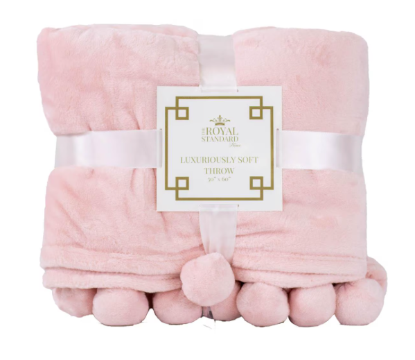 Cozy Pom Pom Throw Soft Pink - Gabrielle's Biloxi