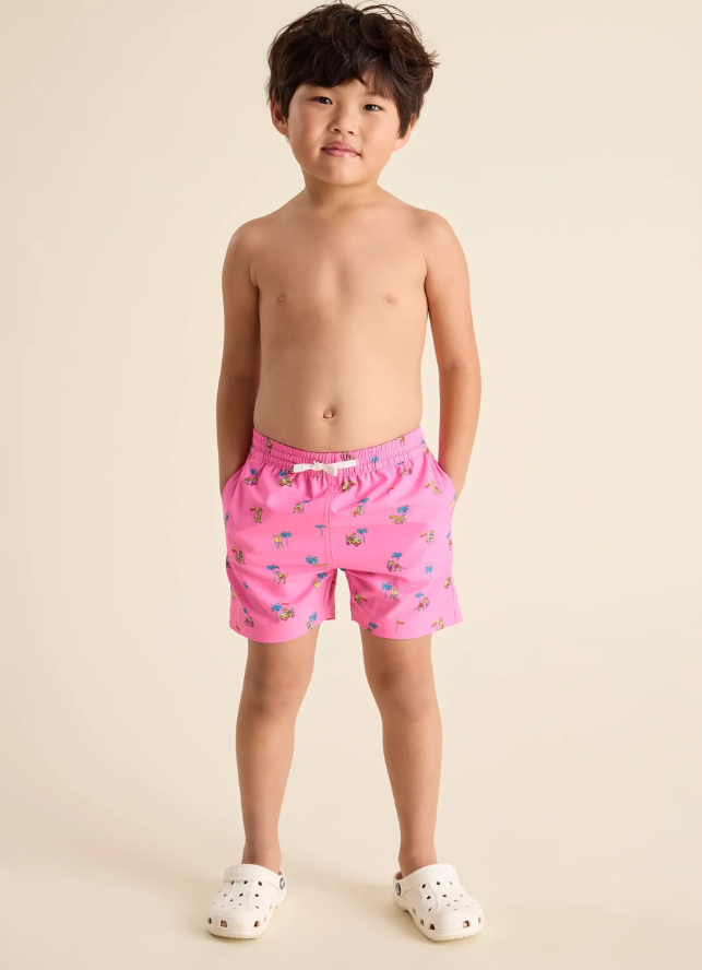 Chubbies The Dino Racers Toddler Swim Trunk - Bright Pink - Gabrielle's Biloxi