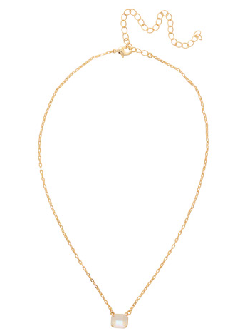 Sorrelli Octavia Single Crystal Pendant Necklace - Ultra White - Gabrielle's Biloxi