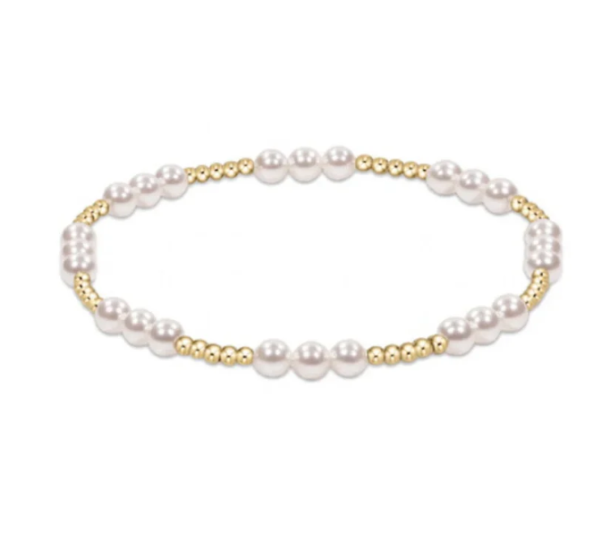 ENewton Classic Joy Pattern 4mm Bead Bracelet - Pearl - Gabrielle's Biloxi