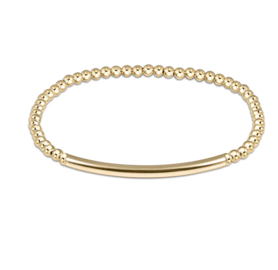 ENewton Classic Gold 3mm Bead Bracelet - Bliss Bar Smooth - Gabrielle's Biloxi