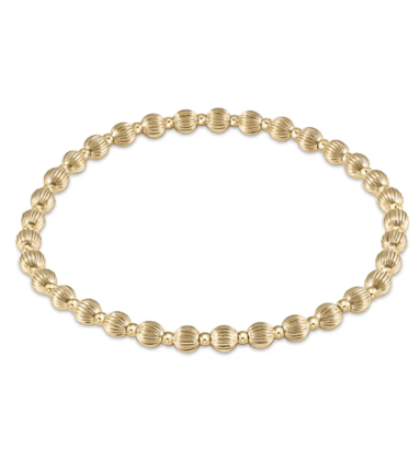 ENewton Dignity Grateful Pattern 4mm Bead Bracelet - Gold - Gabrielle's Biloxi