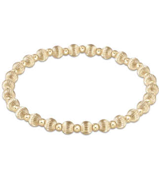 ENewton Dignity Grateful Pattern 5mm Bead Bracelet - Gold - Gabrielle's Biloxi