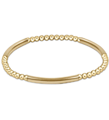 ENewton Bliss Bar Gold Pattern 3mm Bead Bracelet - Gold - Gabrielle's Biloxi