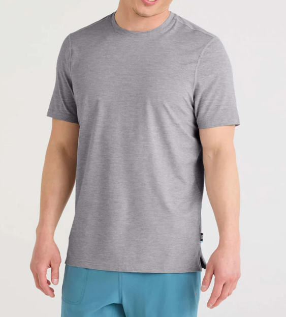 Saxx Droptemp All Day Cooling Tee - Tradewinds Heather - Gabrielle's Biloxi