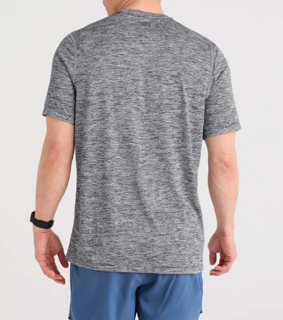 Saxx Multi Sport Tech Tee - Faded Black Heather - Gabrielle's Biloxi