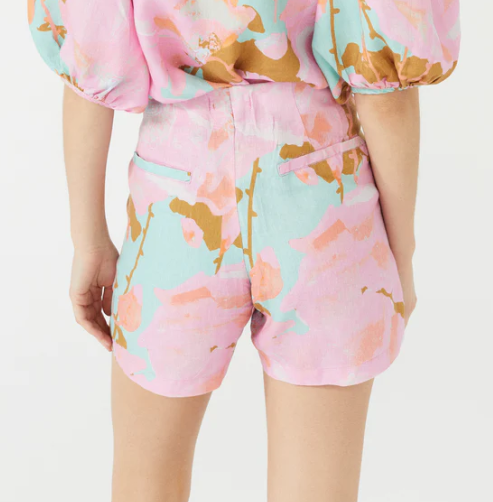 Lanhtropy Frida Linen Shorts - Aquarela - Gabrielle's Biloxi