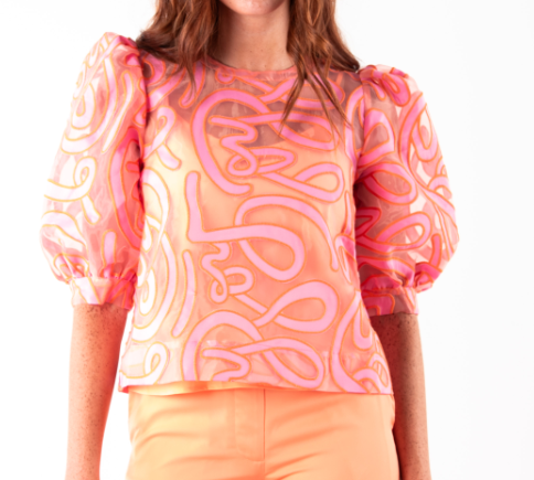Emily McCarthy Bella Top -	 Joy/Coral - Gabrielle's Biloxi