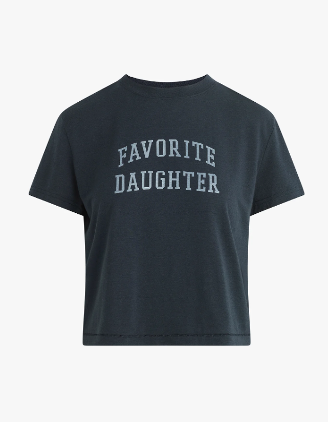 Favorite Daughter Cropped Collegiate Tee - Navy - Gabrielle's Biloxi