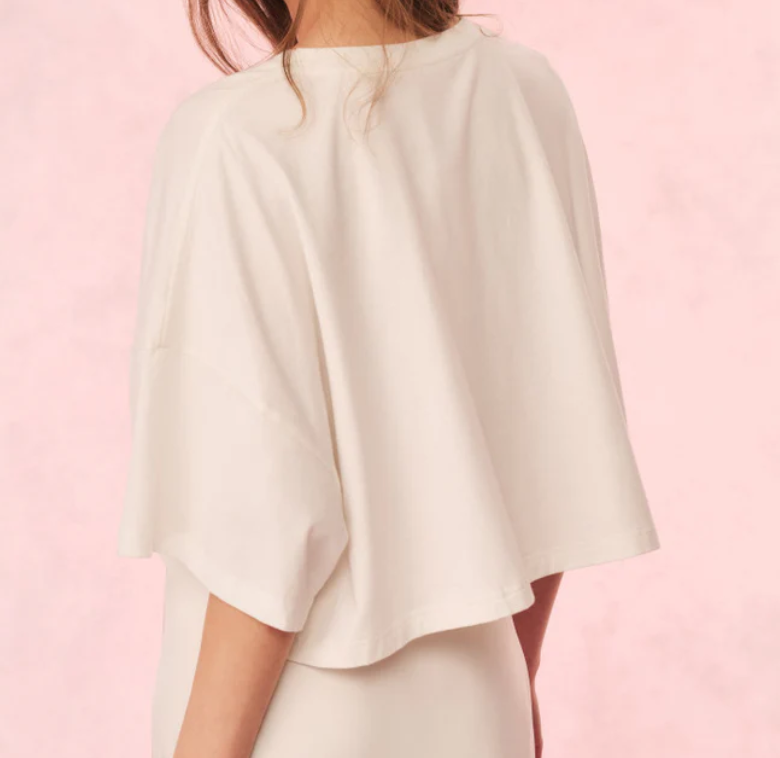 Love Shack Fancy Angelle Tee - Sugar White - Gabrielle's Biloxi