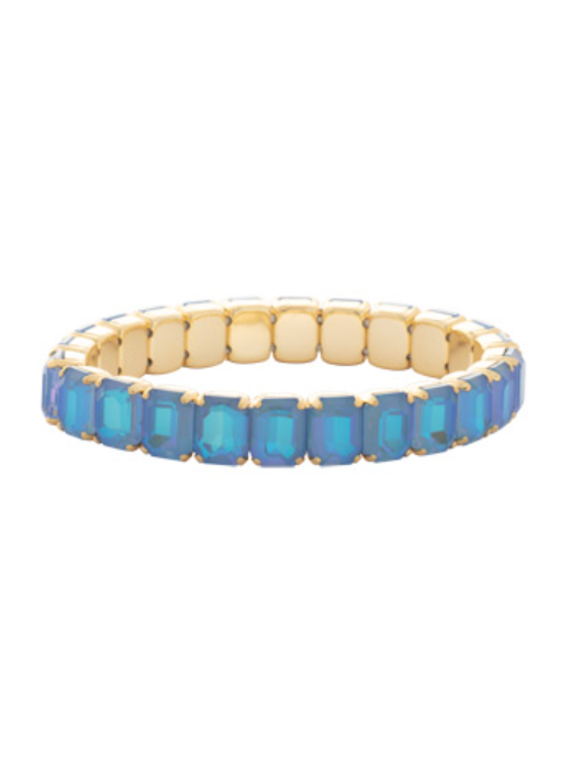 Sorrelli 8 inch Octavia Stretch Bracelet - Bright Gold Ocean Delite - Gabrielle's Biloxi