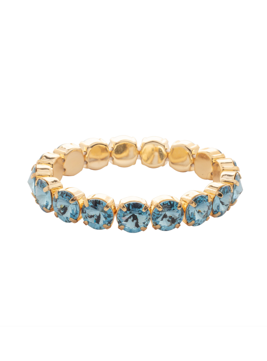 Sorrelli London Stretch Bracelet - Bright Gold Aquamarine - Gabrielle's Biloxi
