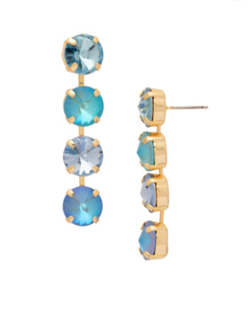 Sorrelli Mara Statement Earrings - Bright Gold Ocean - Gabrielle's Biloxi