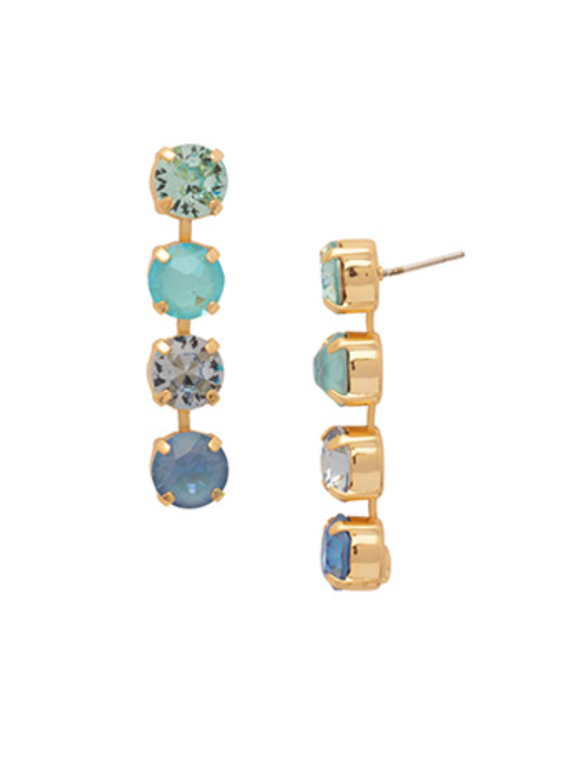 Sorrelli Matilda Dangle Earrings - Bright Gold Ocean - Gabrielle's Biloxi