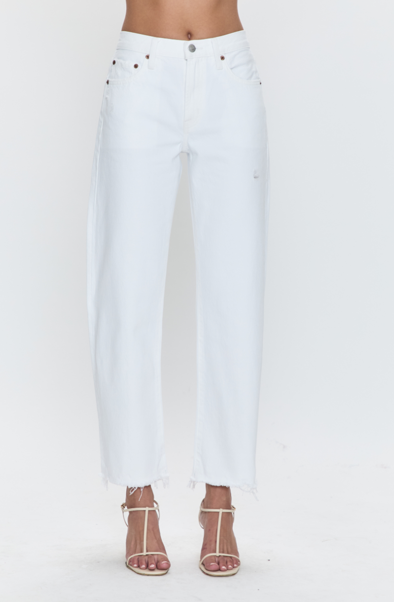 Pistola Lexi Mid Rise Bowed Straight - Luxe White - Gabrielle's Biloxi