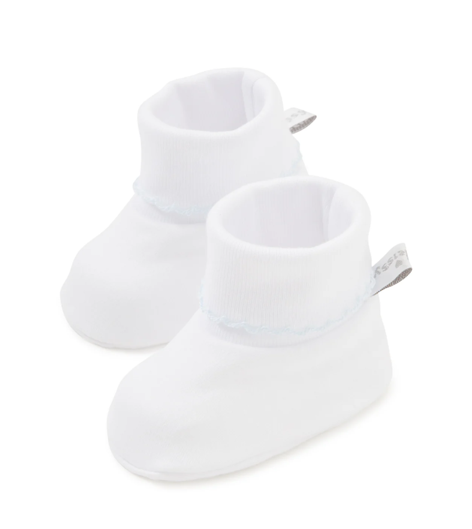 Kissy Kissy Basic Booties - White/Light Blue - Gabrielle's Biloxi