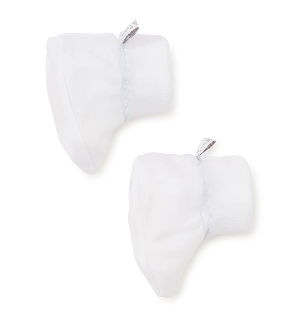 Kissy Kissy Basic Booties - White/Light Blue - Gabrielle's Biloxi