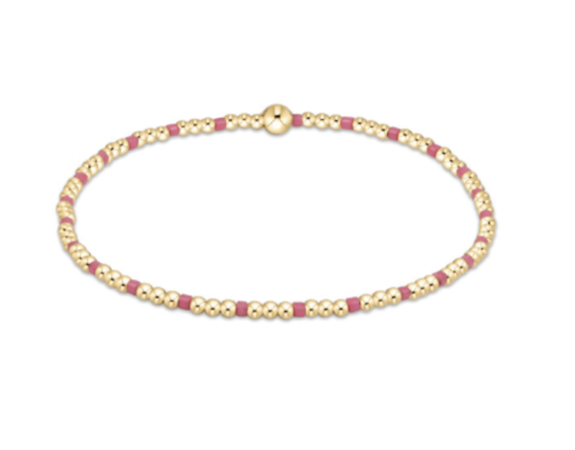 ENewton Hope Sincerity Pattern 2mm Bead Bracelet - Bright Pink - Gabrielle's Biloxi