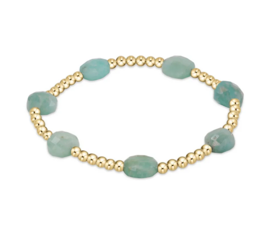 ENewton Admire Gold 3mm Bead Bracelet - Amazonite - Gabrielle's Biloxi