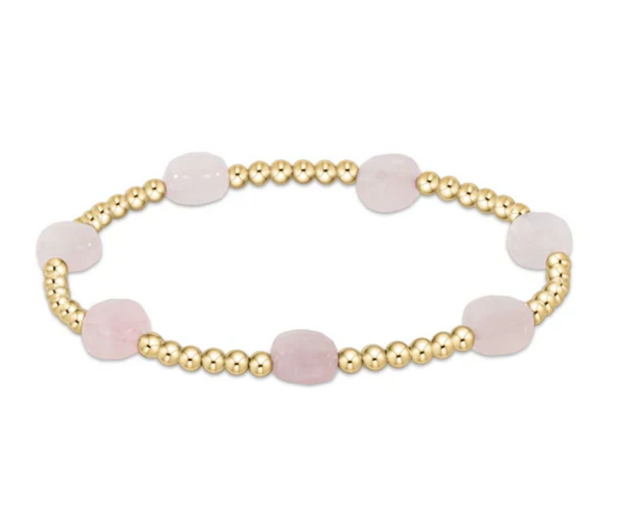 ENewton Admire Gold 3mm Bead Bracelet - Pink Opal - Gabrielle's Biloxi
